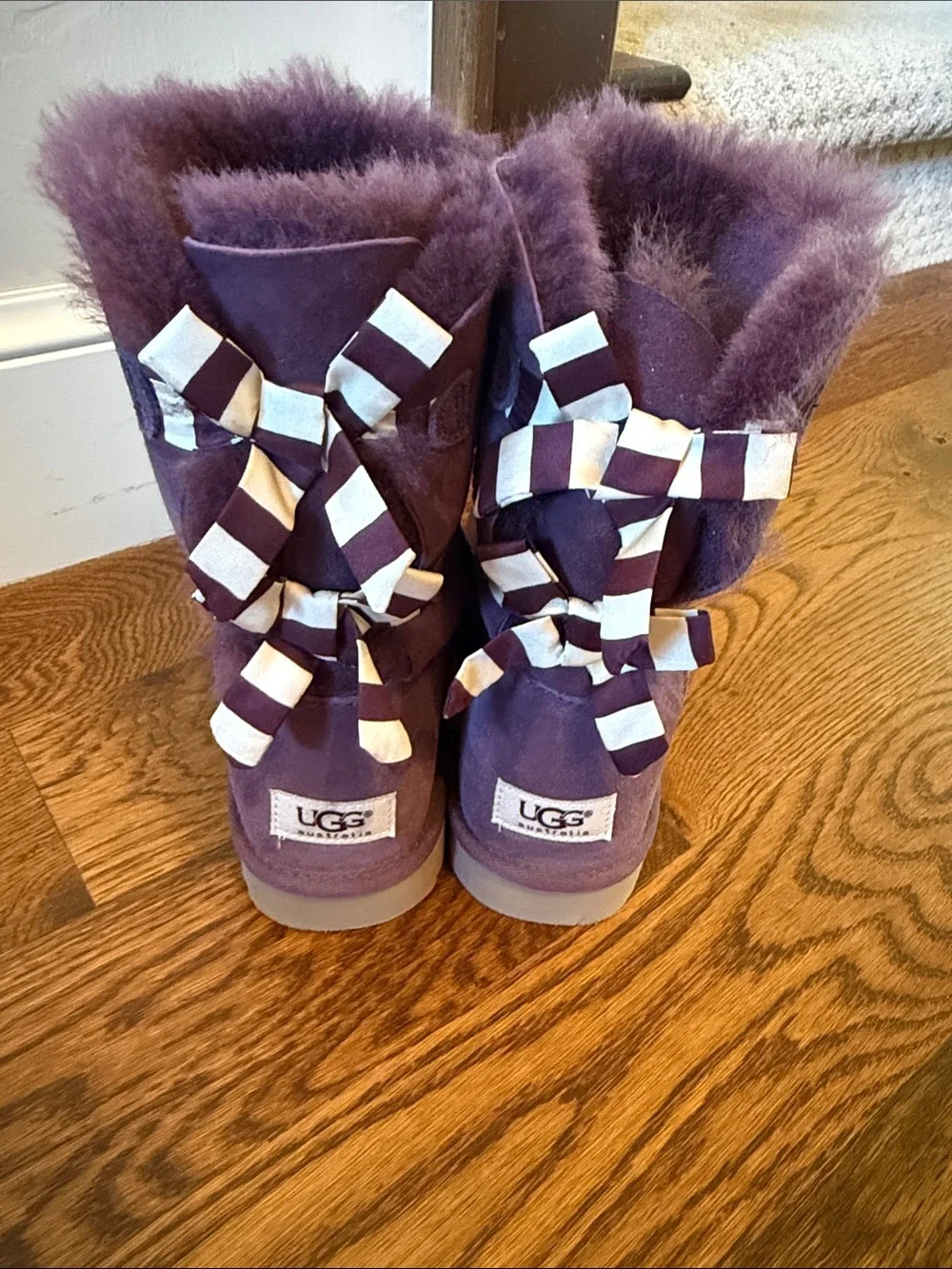Burgundy/purple Ugg Shearling-Lined Boots